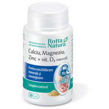 Calciu Magneziu Zinc + Vit D2 - Rotta Natura